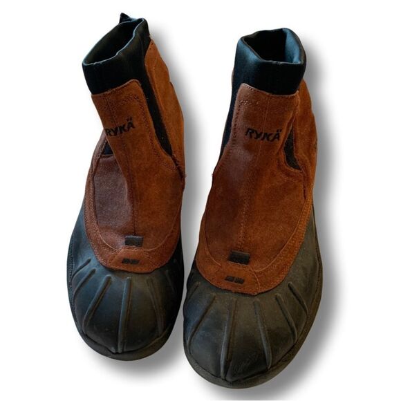 Ryka Suede & Rubber Boots Brown/Black size 11 - Picture 1 of 4